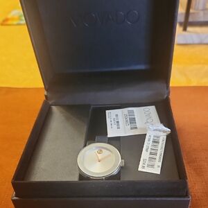 Movado Silver Watch with GOLD Accents